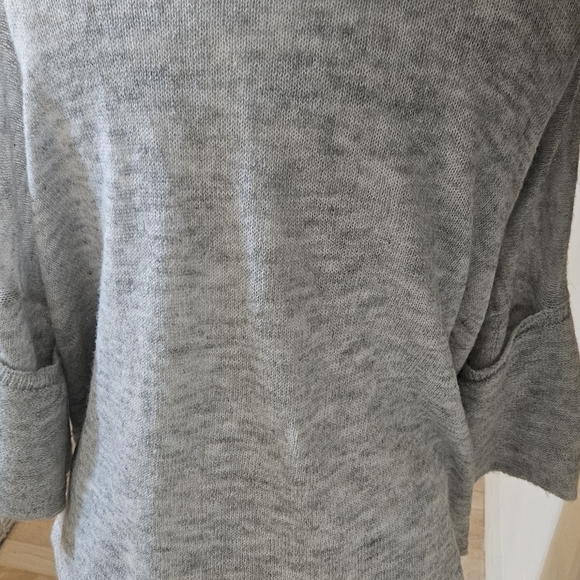 New W Tags World Market Cardigan Sweater Womens One Size Light Gray Open Front - Picture 7 of 8